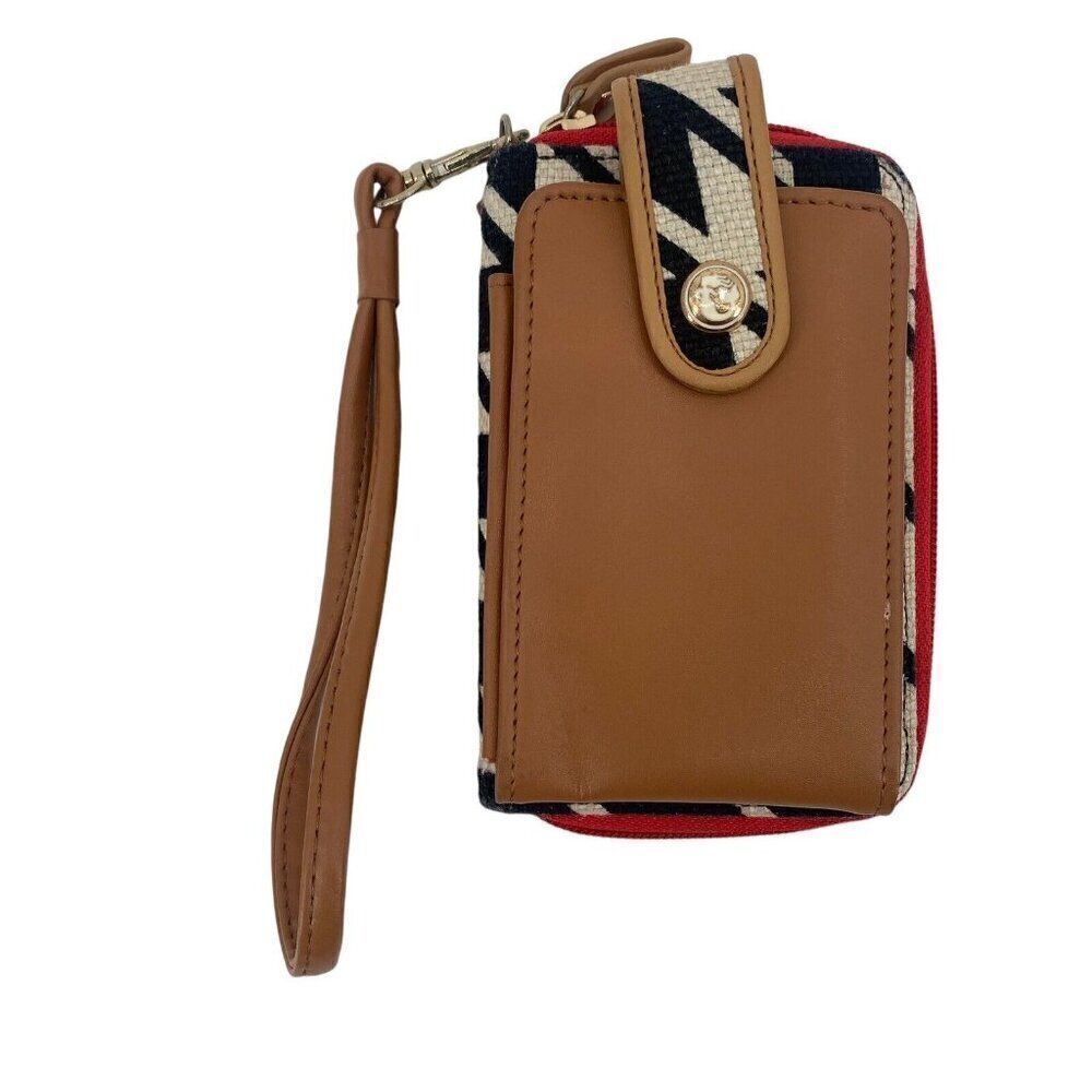Spartina 449 Daufuskie Island Women's Black/Brown Zip Around Wristlet Wallet